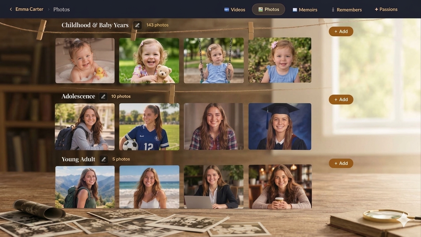 Photos and videos for every stage of life